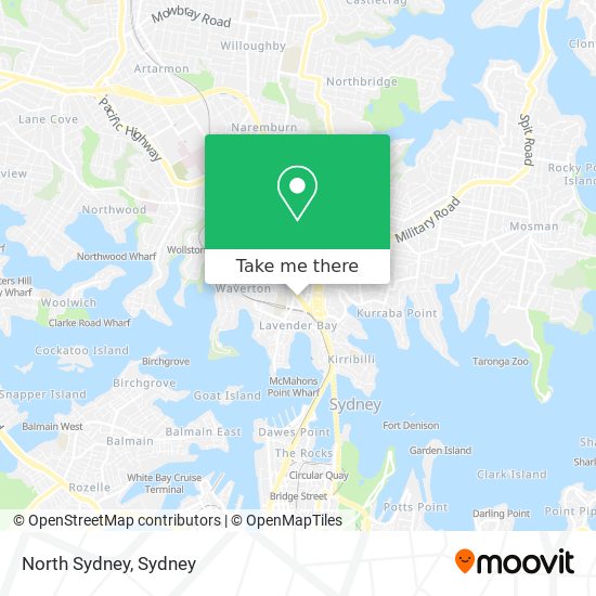 North Sydney map