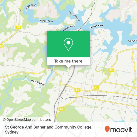 St George And Sutherland Community College map