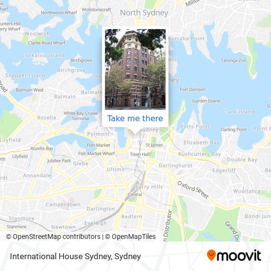 Mapa International House Sydney
