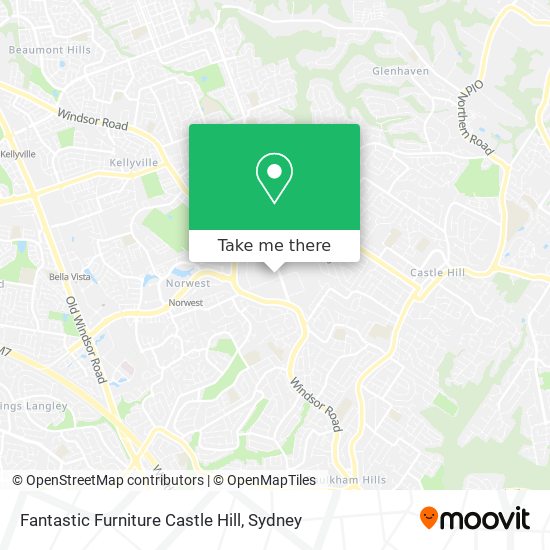 Mapa Fantastic Furniture Castle Hill