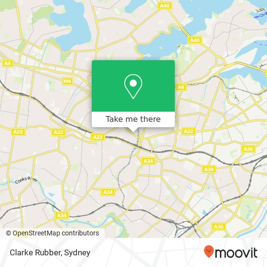 Clarke Rubber map