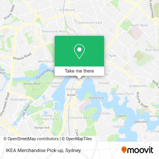 Mapa IKEA Merchandise Pick-up