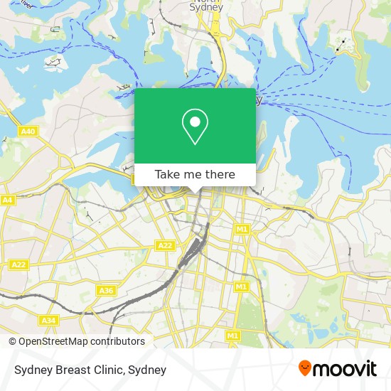 Mapa Sydney Breast Clinic