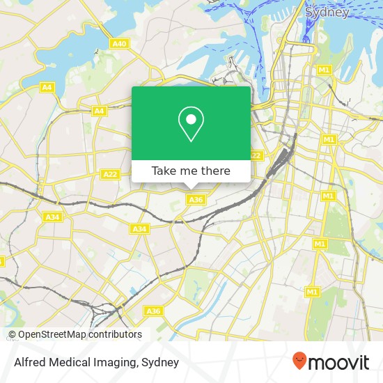 Alfred Medical Imaging map