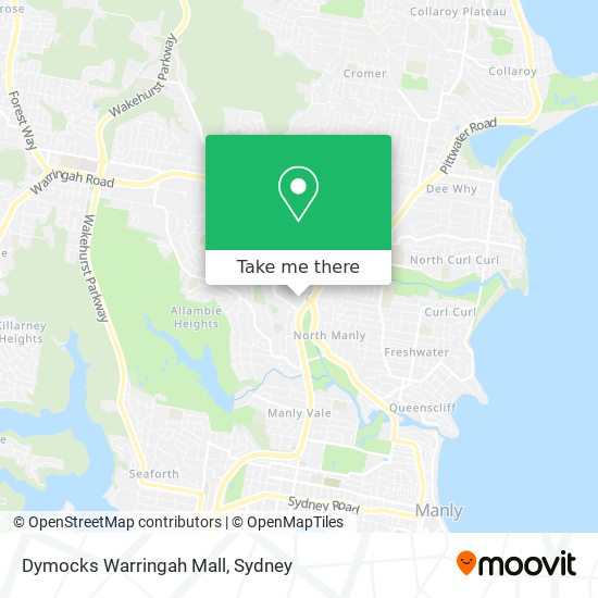 Dymocks Warringah Mall map
