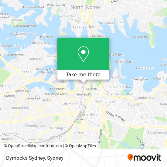 Dymocks Sydney map