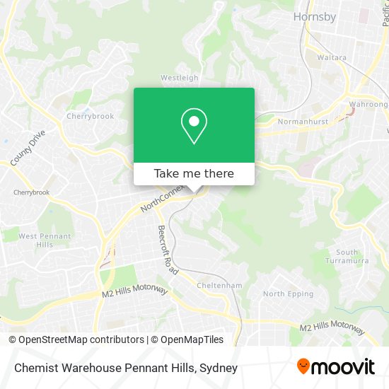 Chemist Warehouse Pennant Hills map