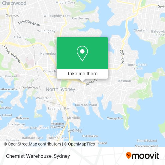 Chemist Warehouse map