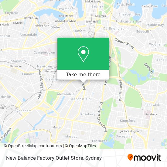 New Balance Factory Outlet Store map
