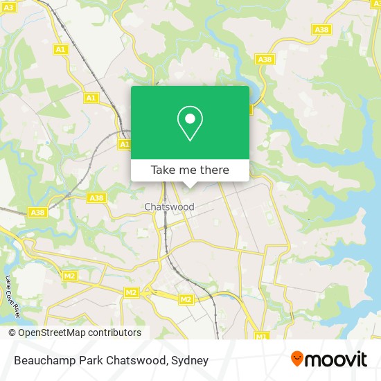 Mapa Beauchamp Park Chatswood