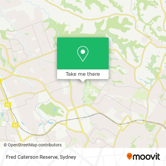 Mapa Fred Caterson Reserve