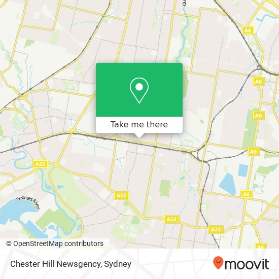 Mapa Chester Hill Newsgency