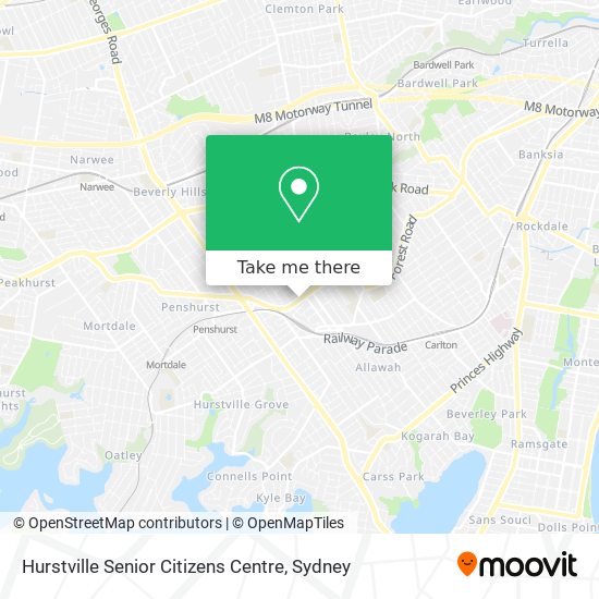 Mapa Hurstville Senior Citizens Centre