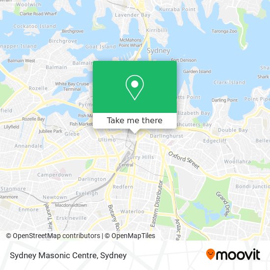 Sydney Masonic Centre map