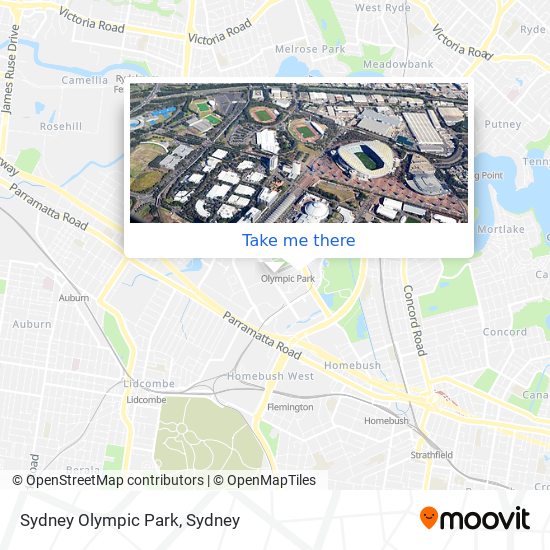 Mapa Sydney Olympic Park