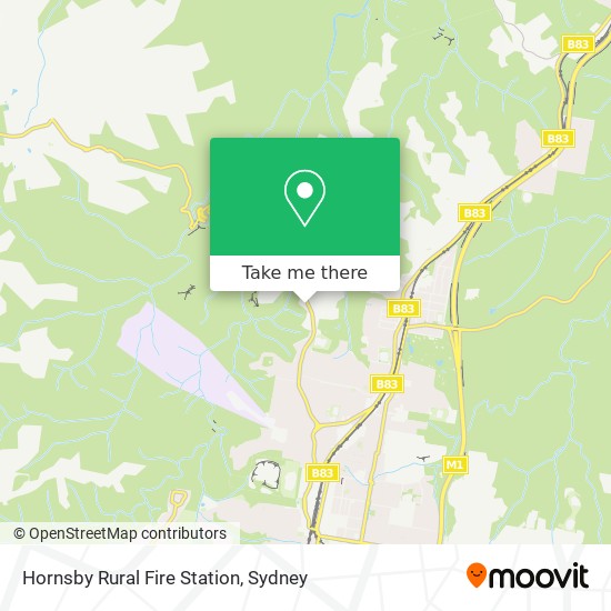 Hornsby Rural Fire Station map