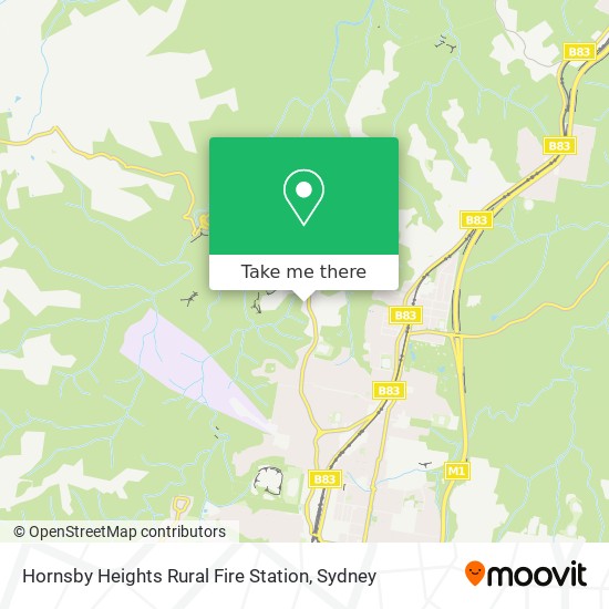 Mapa Hornsby Heights Rural Fire Station