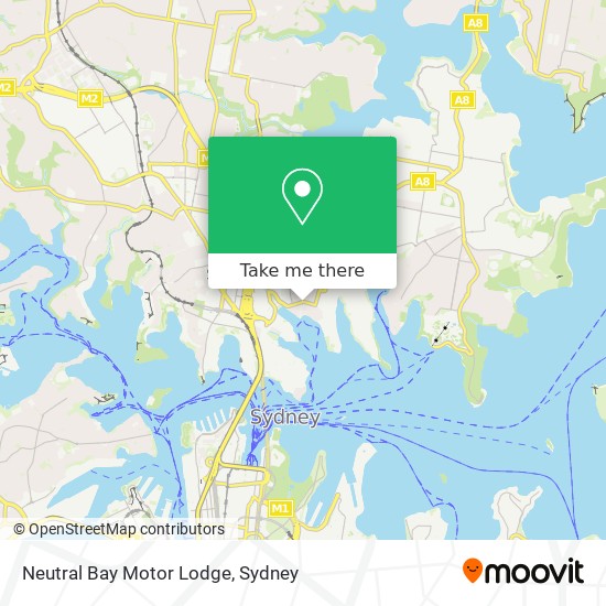 Neutral Bay Motor Lodge map