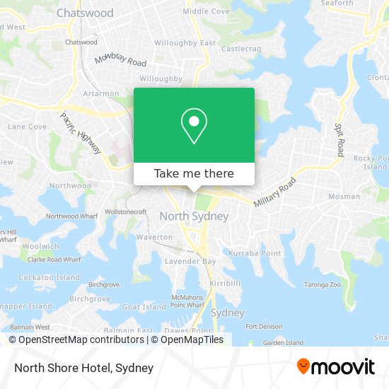 North Shore Hotel map