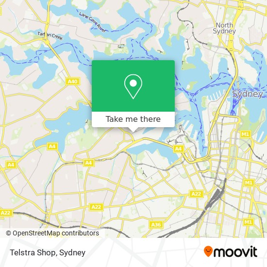 Mapa Telstra Shop