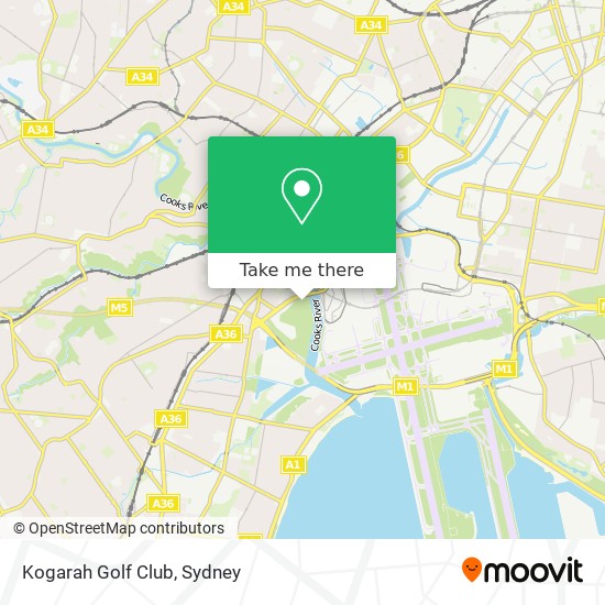 Kogarah Golf Club map