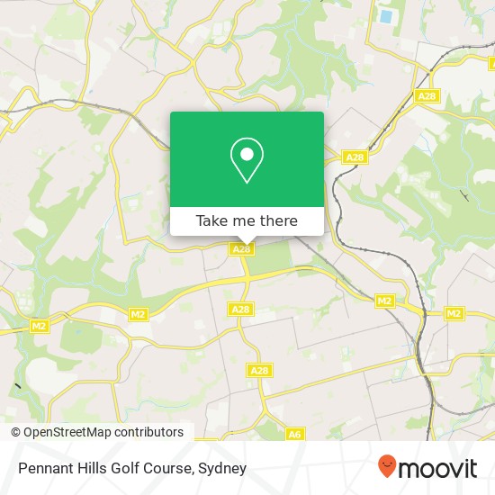 Mapa Pennant Hills Golf Course