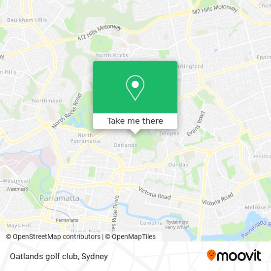 Mapa Oatlands golf club