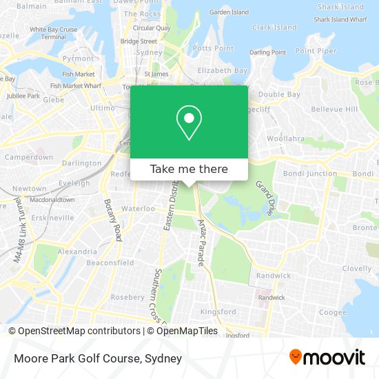 Mapa Moore Park Golf Course