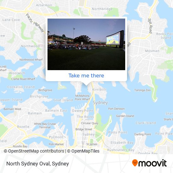 Mapa North Sydney Oval
