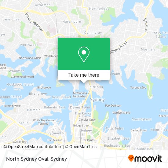 Mapa North Sydney Oval