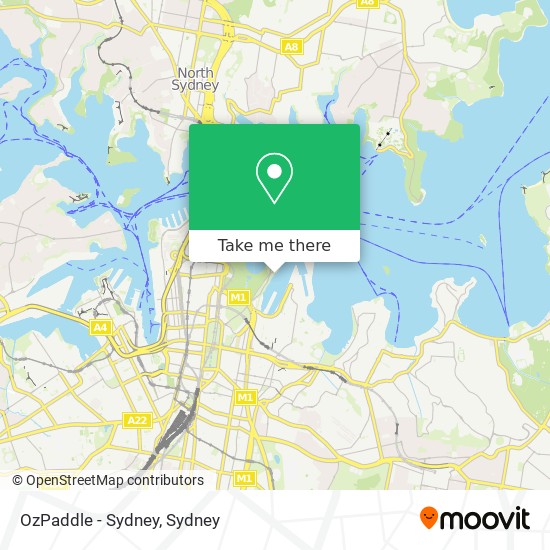 Mapa OzPaddle - Sydney