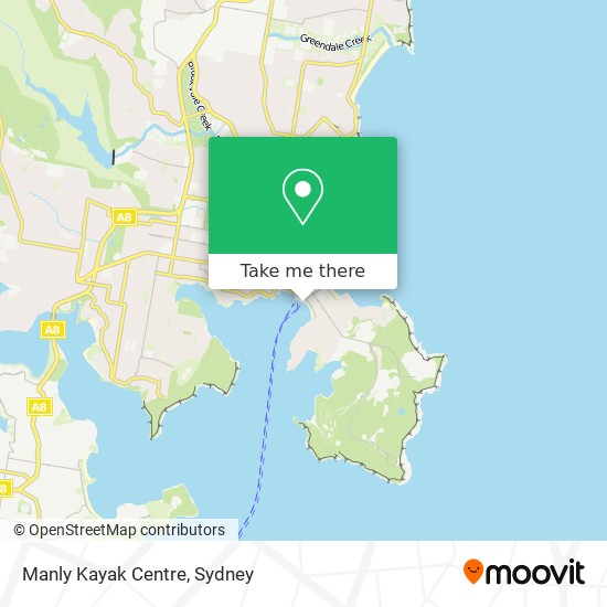 Manly Kayak Centre map