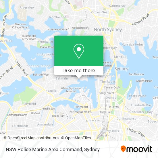 NSW Police Marine Area Command map