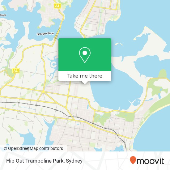Mapa Flip Out Trampoline Park