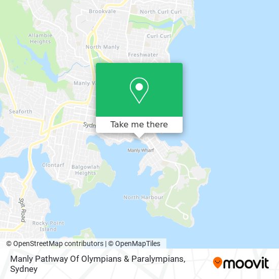 Manly Pathway Of Olympians & Paralympians map