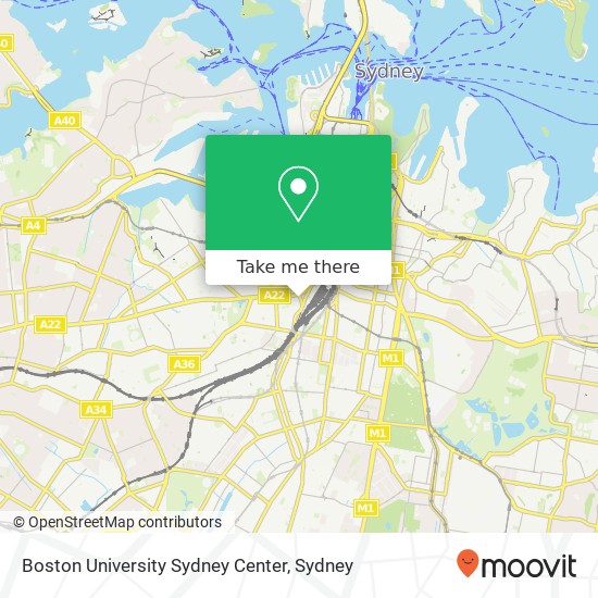 Boston University Sydney Center map