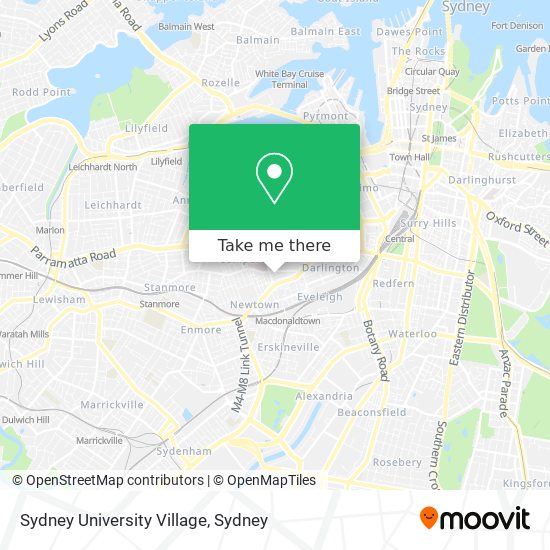 Mapa Sydney University Village