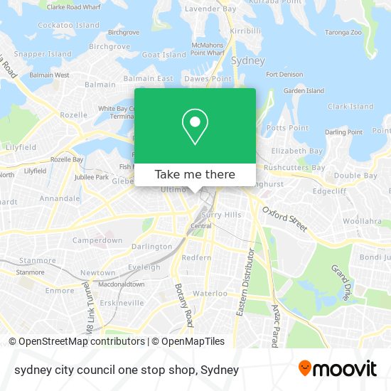 sydney city council one stop shop map