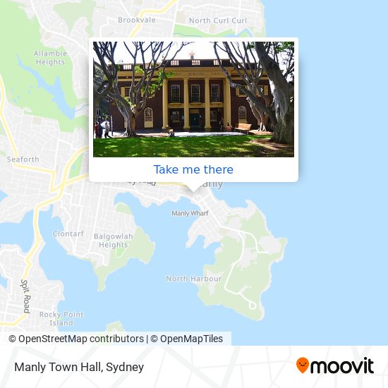 Manly Town Hall map
