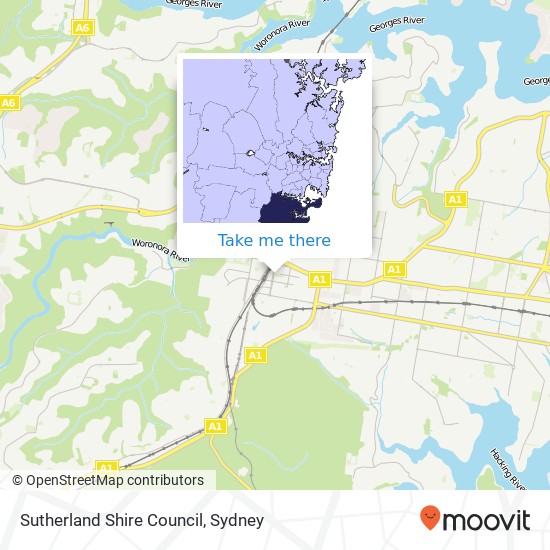 Mapa Sutherland Shire Council