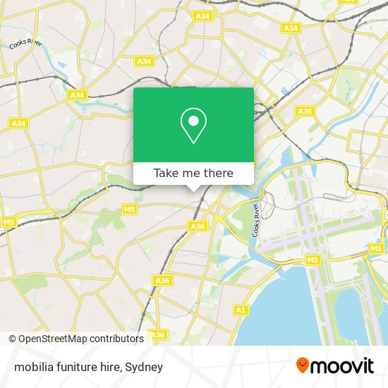 mobilia funiture hire map