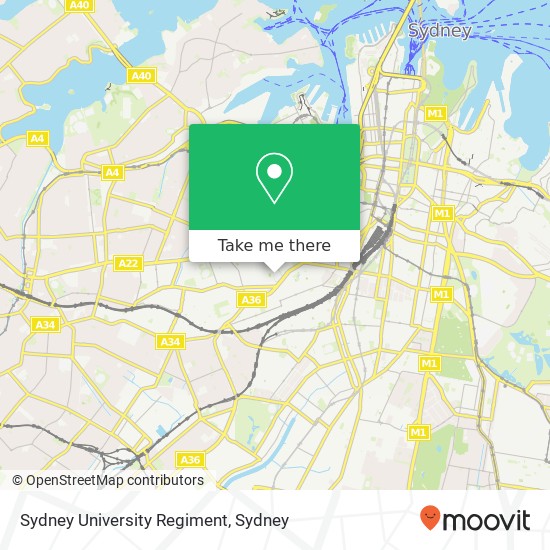Sydney University Regiment map
