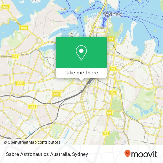 Sabre Astronautics Australia map