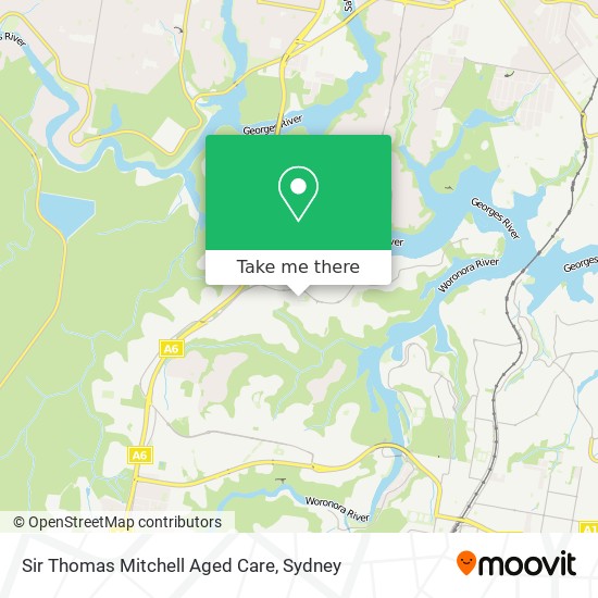 Sir Thomas Mitchell Aged Care map