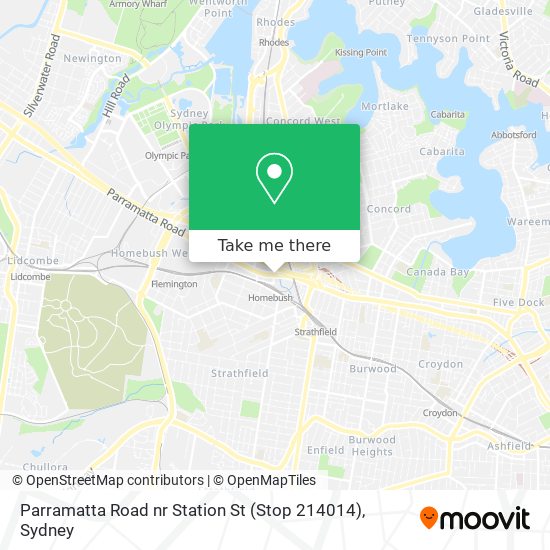 Parramatta Road nr Station St (Stop 214014) map
