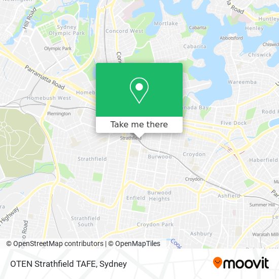 OTEN Strathfield TAFE map