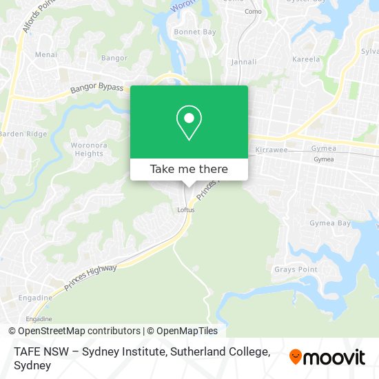 TAFE NSW – Sydney Institute, Sutherland College map