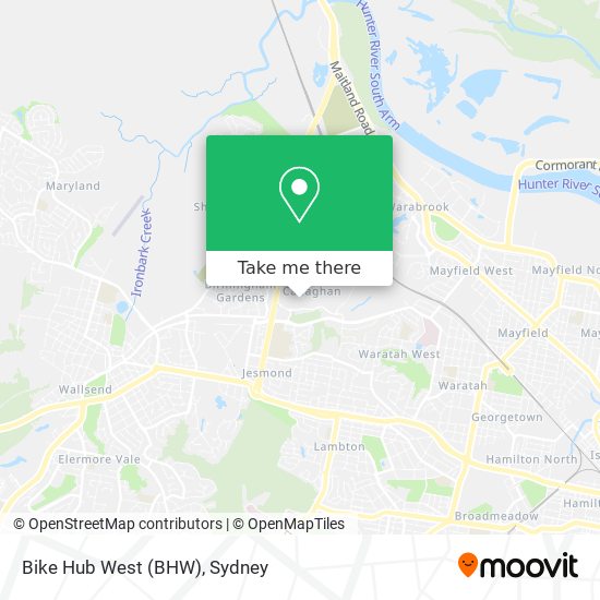 Mapa Bike Hub West (BHW)
