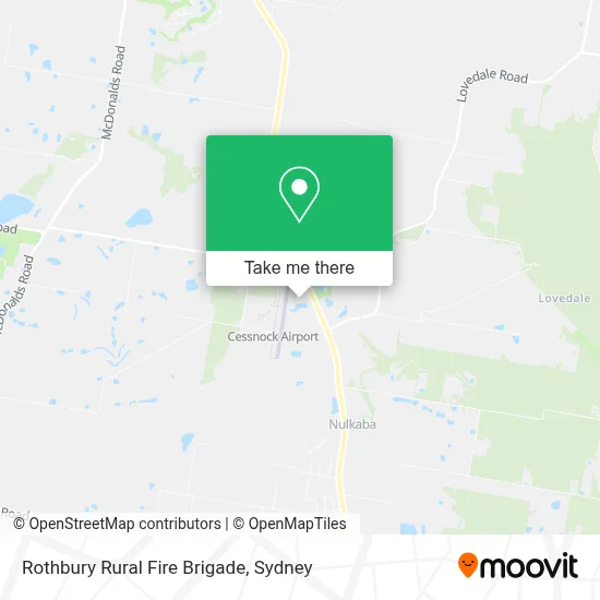 Mapa Rothbury Rural Fire Brigade