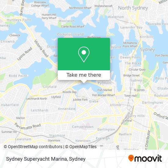 Mapa Sydney Superyacht Marina